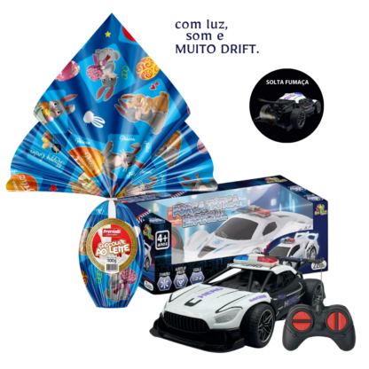OVO INFANTIL 100G COM CARRO POLICE (CONTROLE REMOTO)
